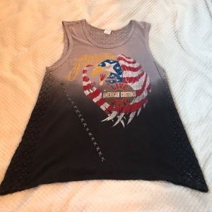 Authentic Affliction Lace Back Tank Top